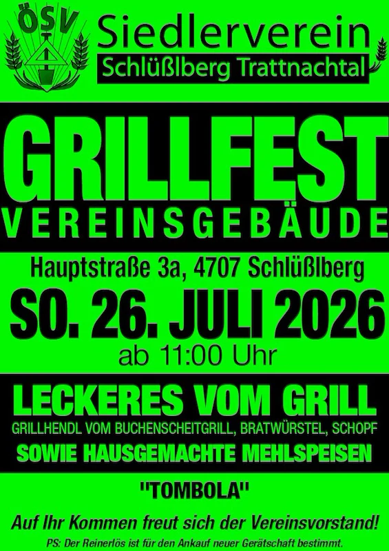 Grillfest Siedlerverein